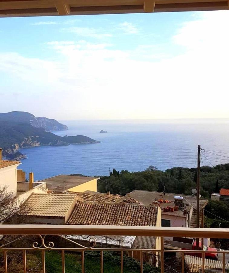 Traditional Panoramic Sea View House Lákones المظهر الخارجي الصورة