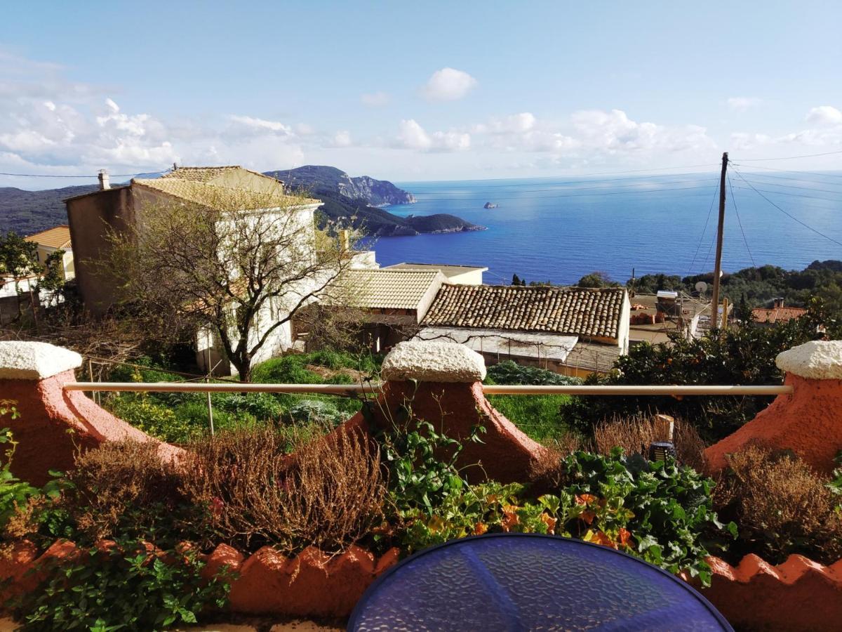 Traditional Panoramic Sea View House Lákones المظهر الخارجي الصورة