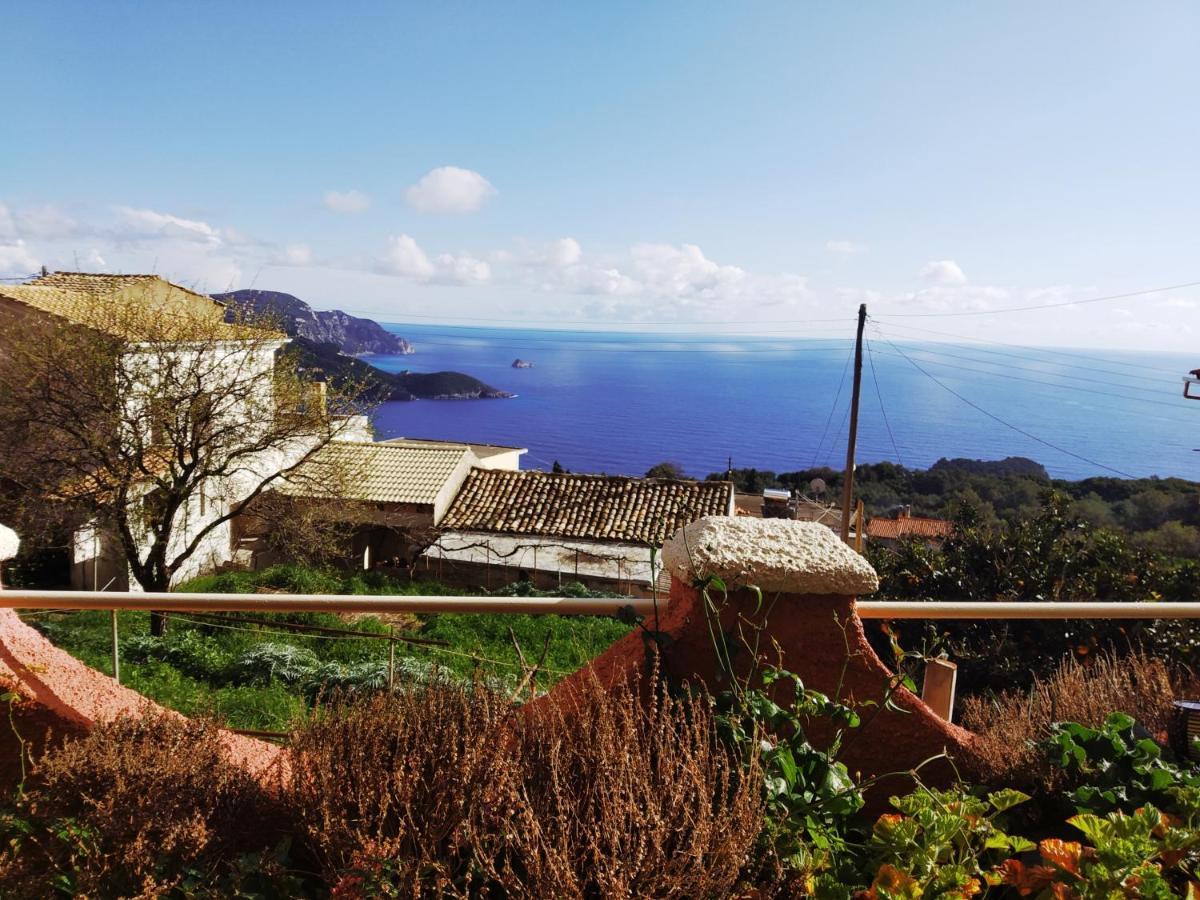 Traditional Panoramic Sea View House Lákones المظهر الخارجي الصورة