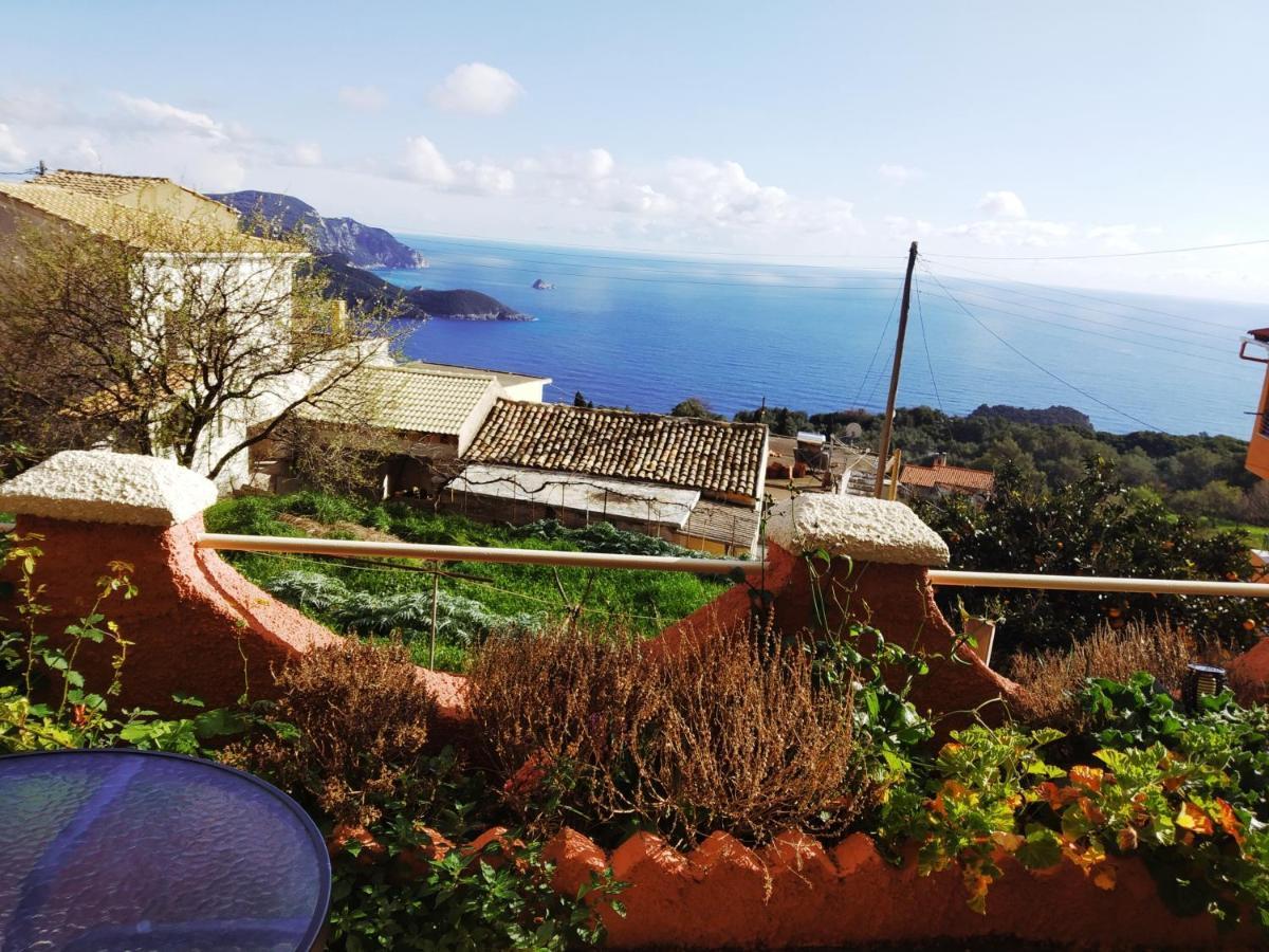 Traditional Panoramic Sea View House Lákones المظهر الخارجي الصورة