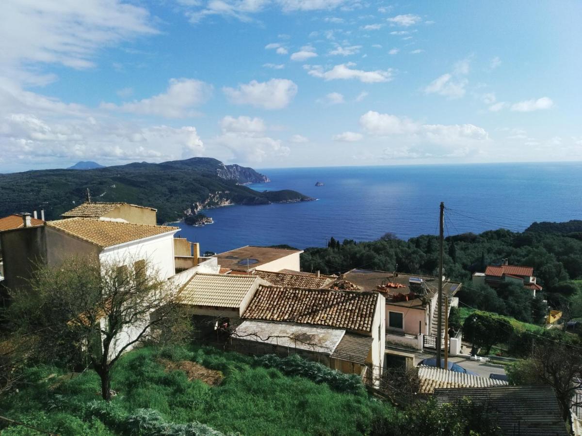 Traditional Panoramic Sea View House Lákones المظهر الخارجي الصورة