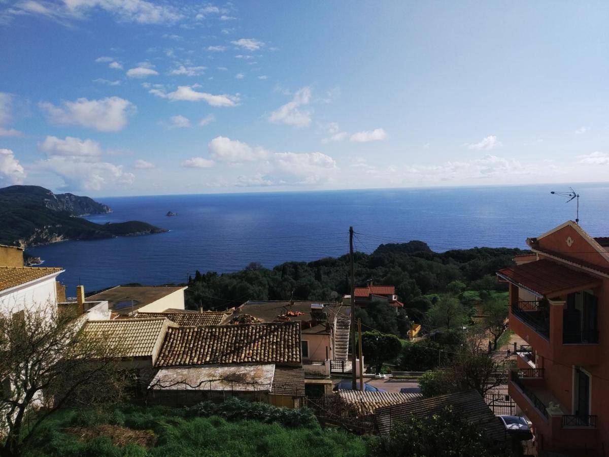 Traditional Panoramic Sea View House Lákones المظهر الخارجي الصورة
