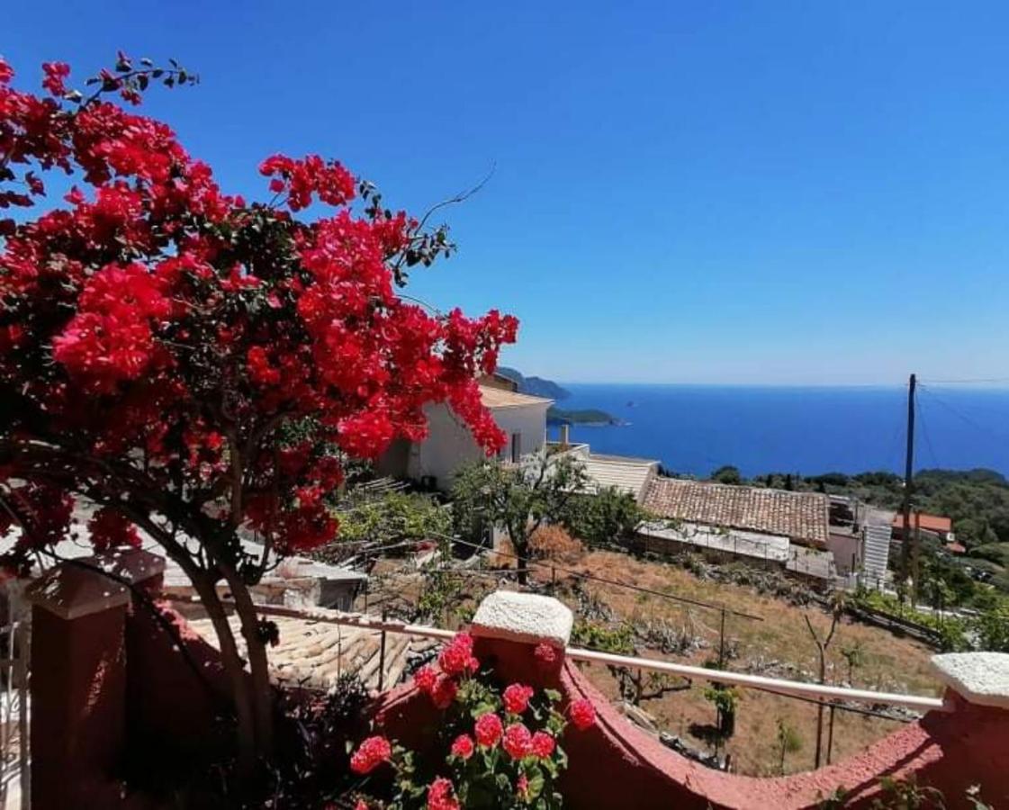 Traditional Panoramic Sea View House Lákones المظهر الخارجي الصورة