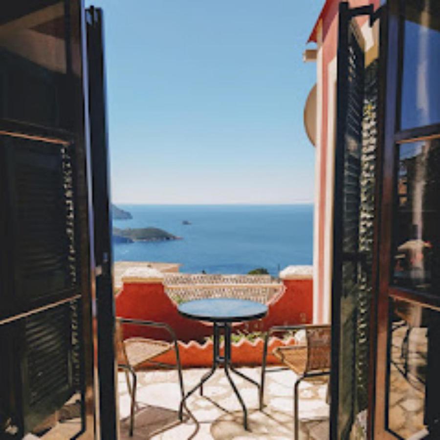 Traditional Panoramic Sea View House Lákones المظهر الخارجي الصورة